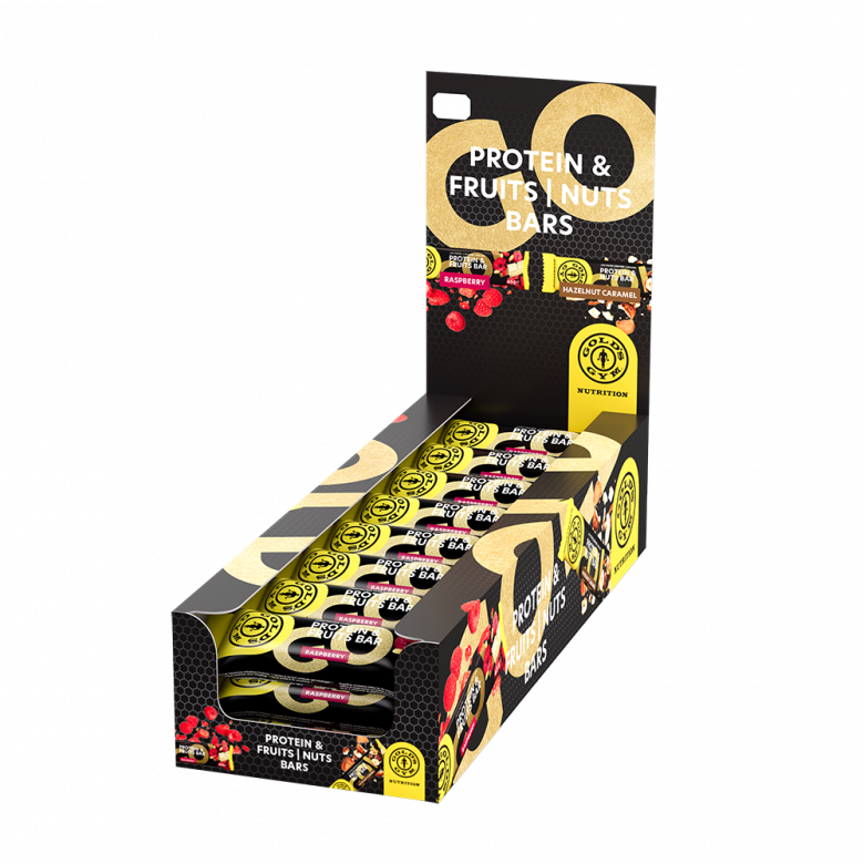 PROTEIN & FRUITS BAR 24x45g RASPBERRY