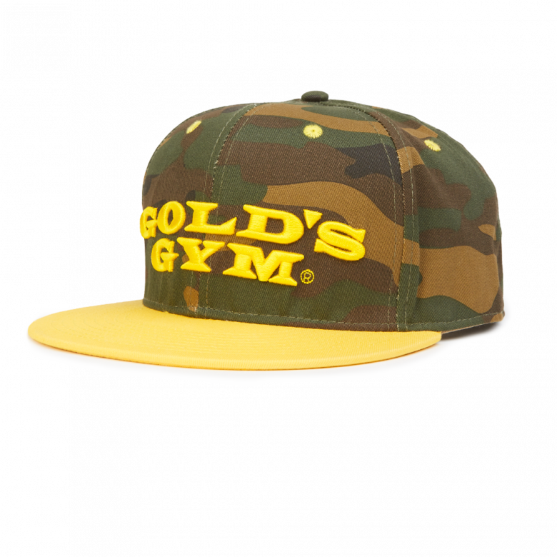 Gold's Gym Stacked Logo Snapback Camo
